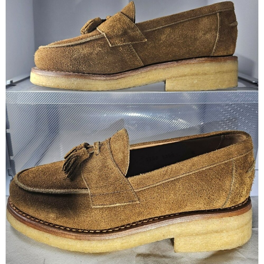 Blackstock & Weber The Clasico Tassel Womens's Loafer Tobacco Suede  Size 5